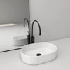 500X320X120Mm Oval Above Counter Ceramic Basin Matt White Basins