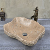 Stone Above Counter Basin Marble Surface Special Shape