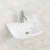 500X385X120Mm Oval Gloss White Wall Hung Ceramic Basin Basins