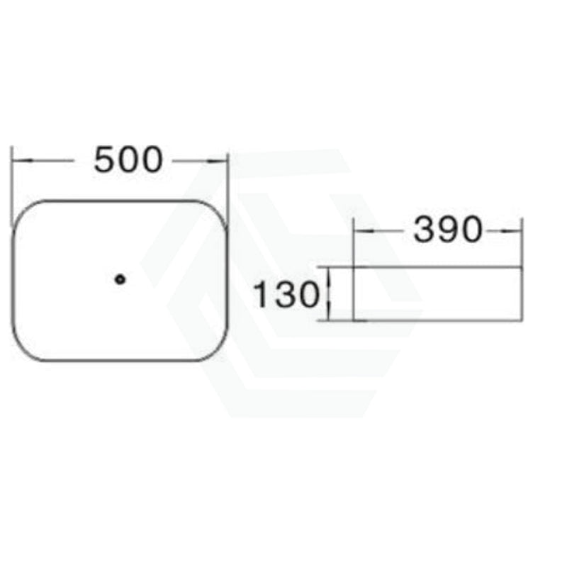 500X390X130Mm Rectangle Gloss White Carrara Above Counter Ceramic Basin Marble Basins