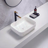 500X390X130Mm Rectangle Gloss White Carrara Above Counter Ceramic Basin Marble Basins