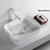 Above Counter Basin Rectangle Matt White Carrara