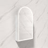 500X900Mm Canterbury Led Mirror Arch Shaving Cabinet Matt White Finish Frameless Touchless Sensor