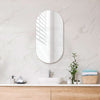 Bathroom Mirror Racetrack Shape Oblong Pencil Edge