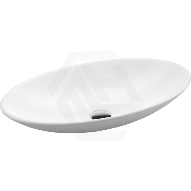 510X350X95Mm Oval Above Counter Gloss White Ceramic Basin Basins