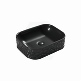 510X395X130Mm Rectangle Above Counter Ceramic Basin Matt Black Basins