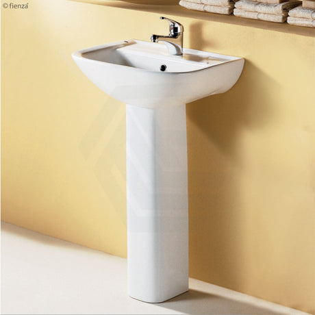 510X405X805Mm Rak Lara Pedestal Basin In Gloss White Freestanding 1 Or 3 Tap Holes Available Basins