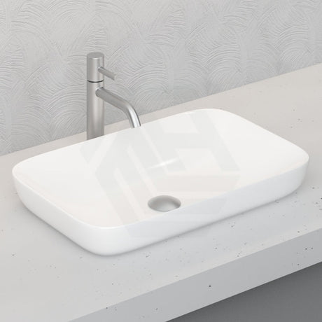 Inset Basin Gloss White Ceramic Rectangle