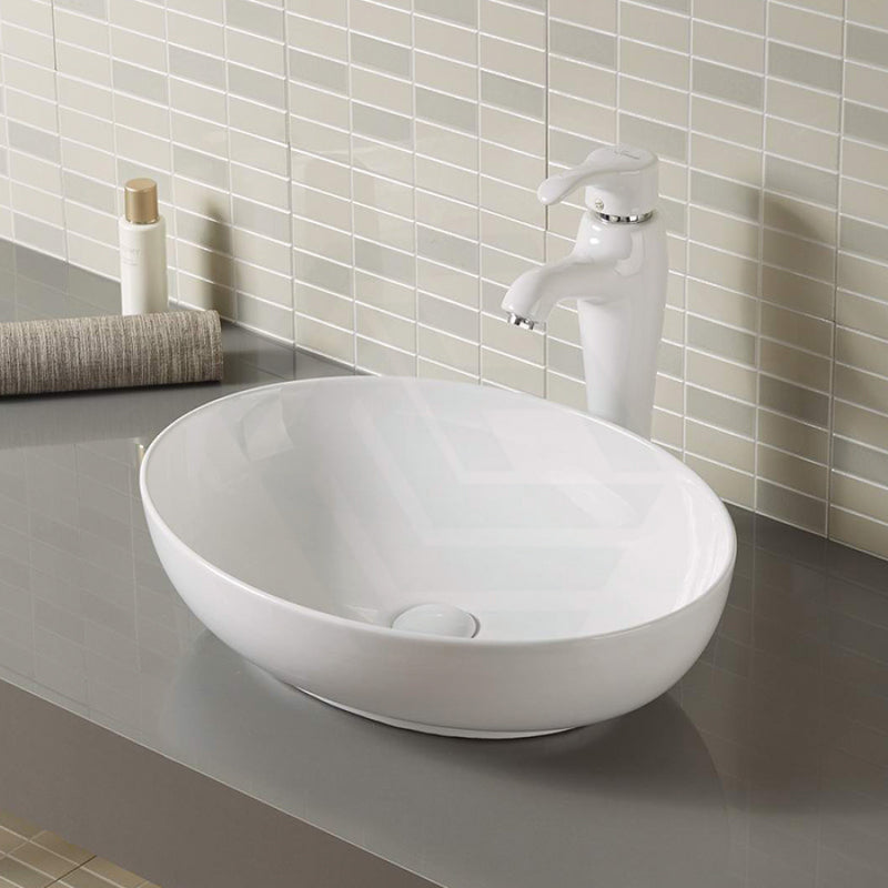 Above Counter Basin Oval Ceramic Gloss White