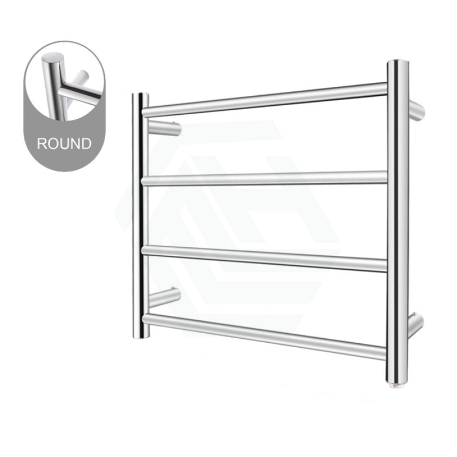 Electric Heated Towel Rail Round 4 Bars Chrome