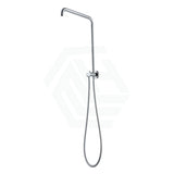 530Mm Height Round Chrome Top Water Inlet Twin Shower Rail