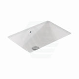 530X340X170Mm Under Mount Basin Square Gloss White Ceramic Counter