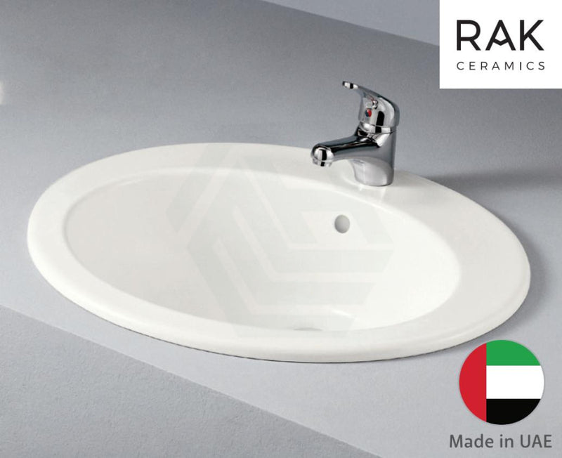 530X435X225Mm Rak Jessica Ivory Fully-Inset Ceramic Basin Under Counter Basins