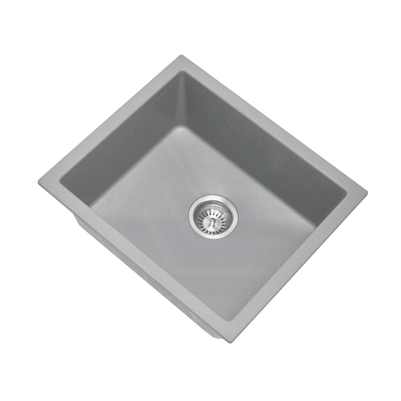 533X457X205Mm Carysil Concrete Grey Single Bowl Granite Kitchen/laundry Sink Top/flush/under Mount