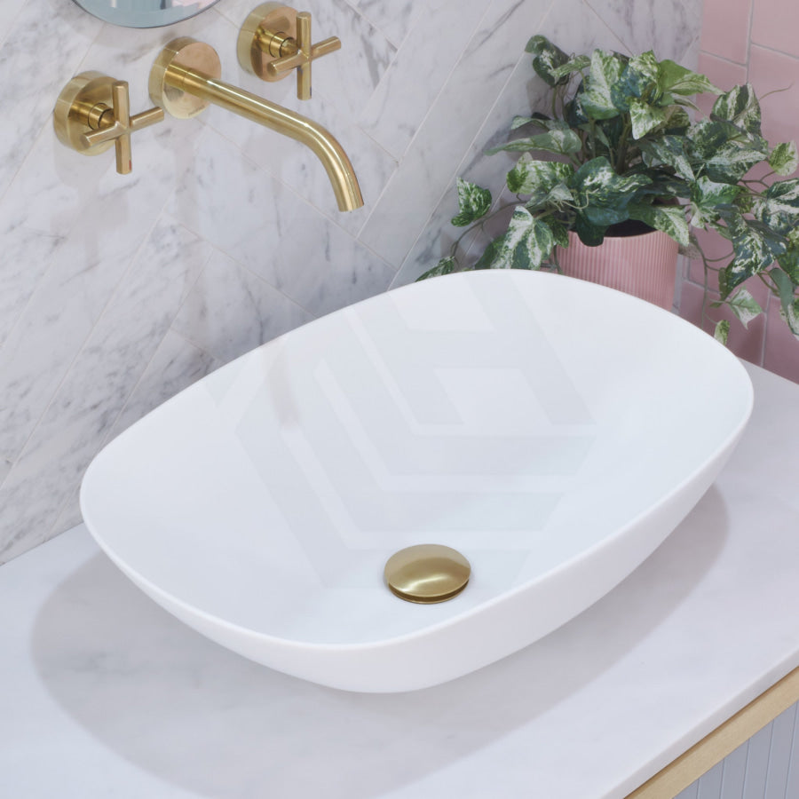 540X360X150Mm Rolo Soft Square Above Counter Matt White Artificial Stone Basin Sqaure Basins