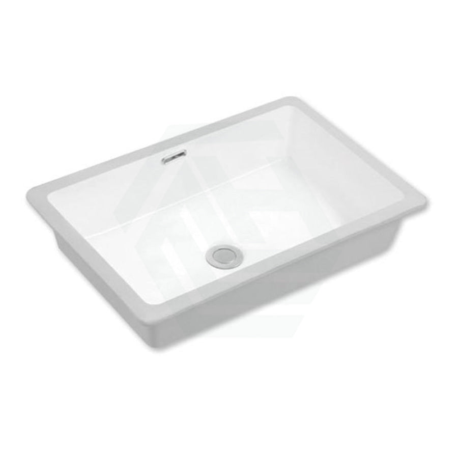 545X380X180Mm Rectangle Gloss White Under Mount Ceramic Basin Counter