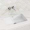 545X380X180Mm Rectangle Gloss White Under Mount Ceramic Basin Counter Basins