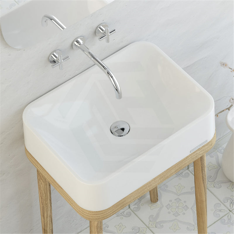 545X415X130Mm Seerose Above Counter Basin White Or Black Gloss Wash Sani-Quartz Composite