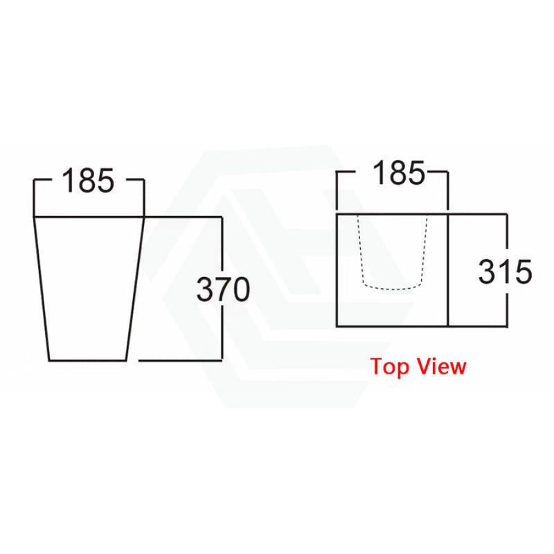 545X435X160Mm Bathroom Wall Hung Gloss White Ceramic Basin One Tap Hole