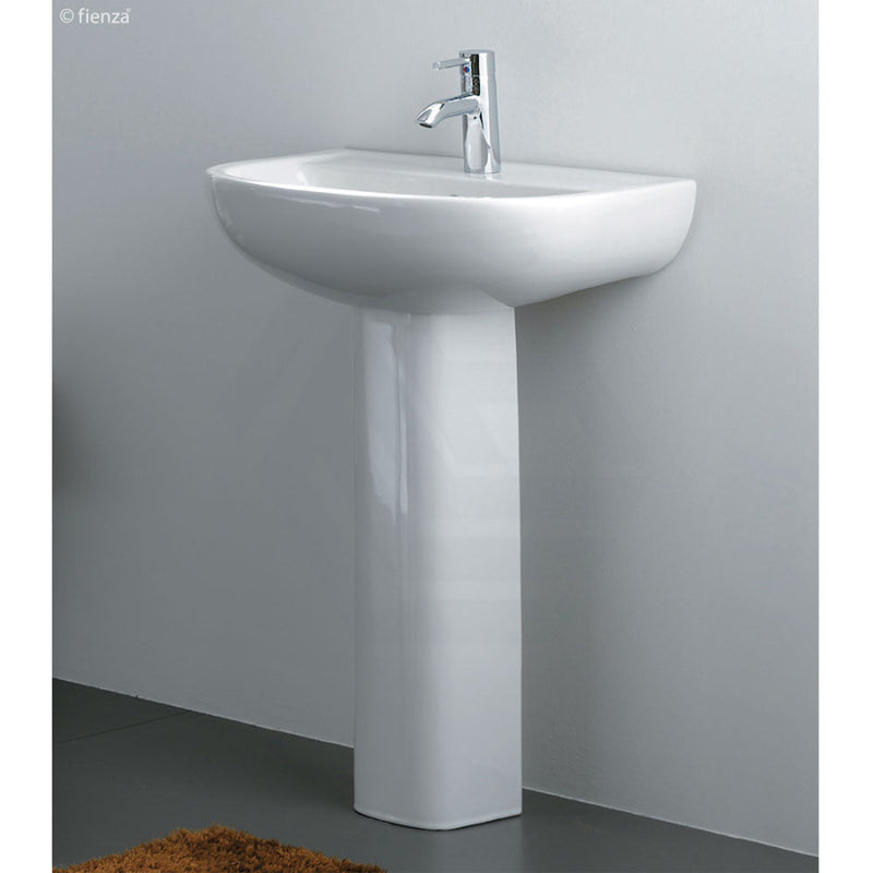 550X410X820 Mm Rak Compact Pedestal Basin In Gloss White Freestanding 1 Or 3 Tap Holes Available