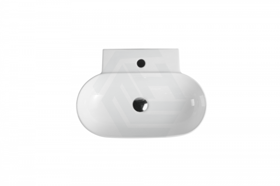 560X400X125Mm Wall Hung Ceramic Oval Basin With Tap Hole Basins