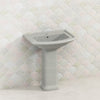 560X420X840Mm Rak Washington Pedestal Basin In Gloss Ivory Freestanding 1 Or 3 Tap Holes Available