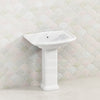 560X420X840Mm Rak Washington Pedestal Basin In Gloss White Freestanding 1 Or 3 Tap Holes Available