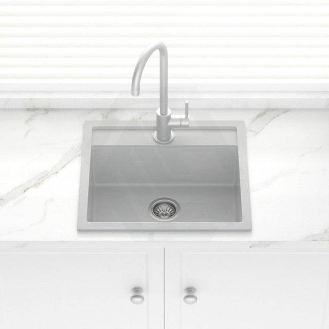 Carysil Granite Kitchen Sink Single Bowl 560mm Concrete Grey