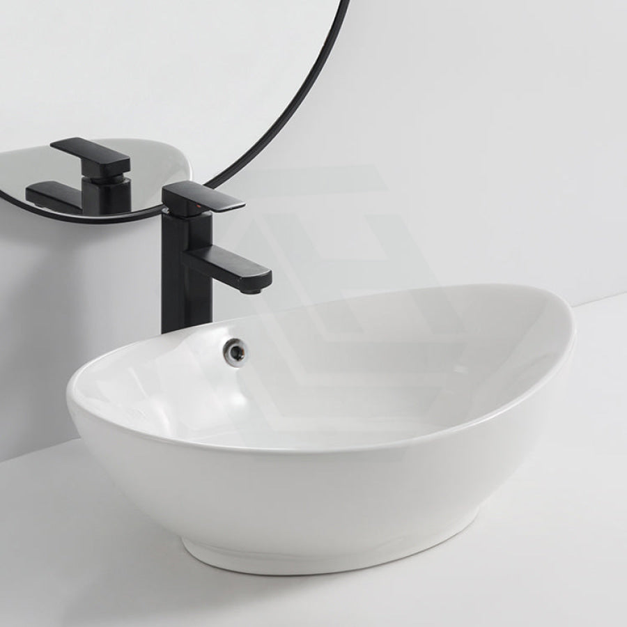 Above Counter Basin Oval Gloss White Ceramic