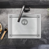 586X450X230Mm 1.2Mm Handmade Top/undermount Single Bowl Kitchen Sink Stainless Steel