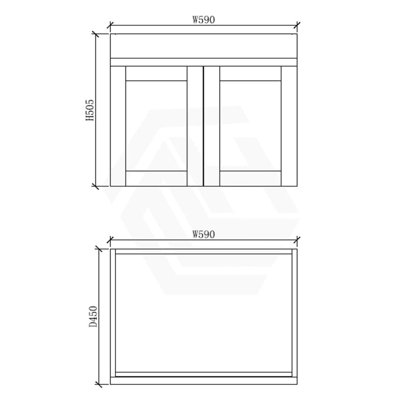 600-1500Mm Boston Plywood Wall Hung Bathroom Floating Vanity With Left / Right Drawers Concrete Grey