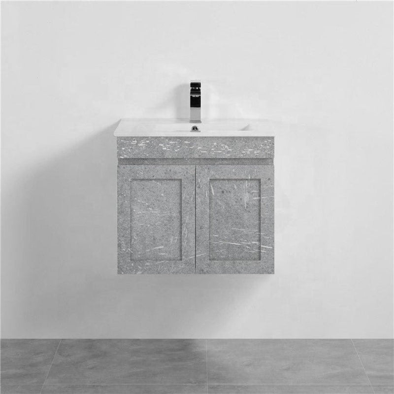 600-1500Mm Boston Plywood Wall Hung Bathroom Floating Vanity With Left / Right Drawers Concrete Grey