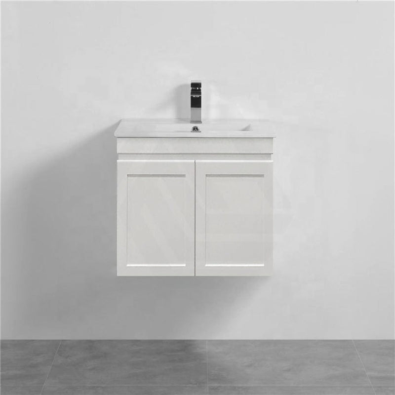 600-1500Mm Miami Wall Hung Bathroom Floating Vanity With Left / Right Drawers Matt White Shaker