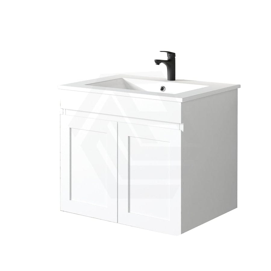 600-1500Mm Miami Wall Hung Bathroom Floating Vanity With Left / Right Drawers Matt White Shaker