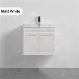 600-1500Mm Miami Wall Hung Bathroom Floating Vanity With Left / Right Drawers Matt White Shaker