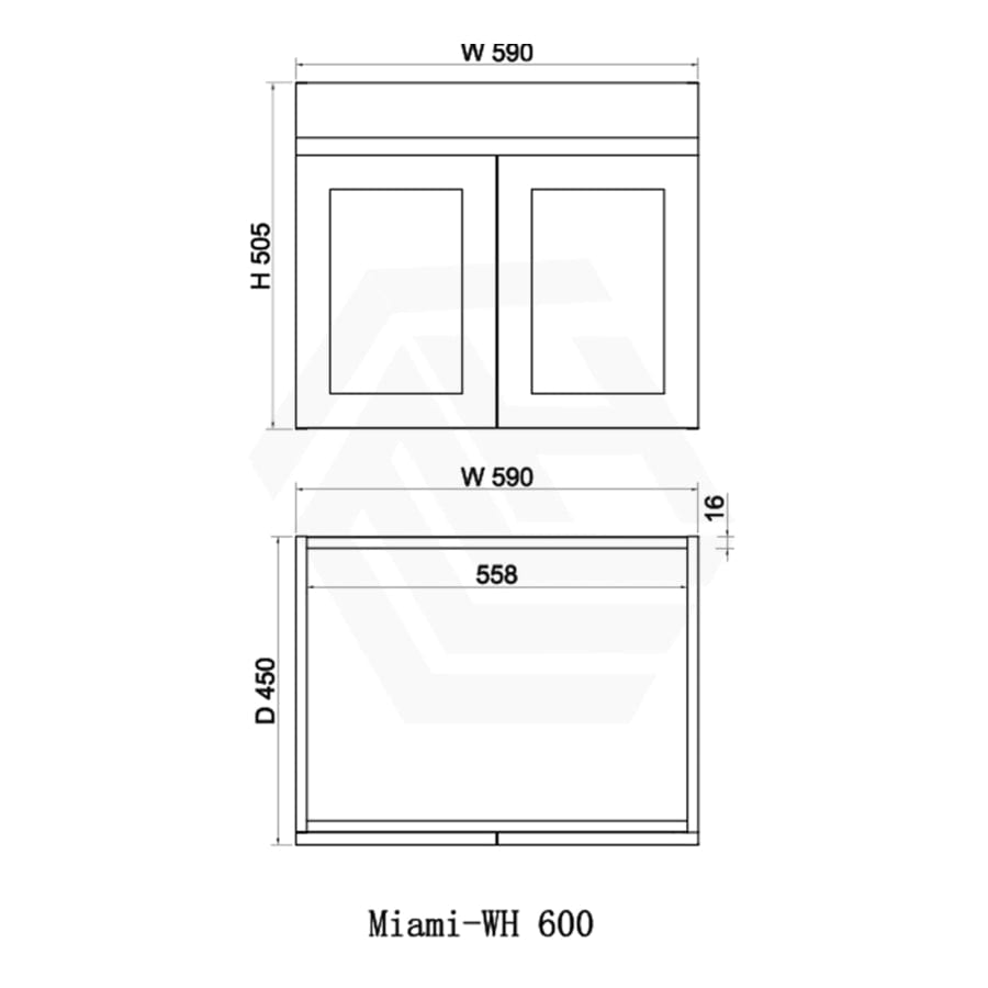 600-1500Mm Miami Wall Hung Bathroom Floating Vanity With Left / Right Drawers Matt White Shaker