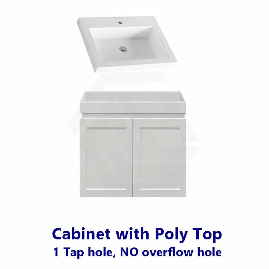 600-1500Mm Miami Wall Hung Bathroom Floating Vanity With Left / Right Drawers Matt White Shaker