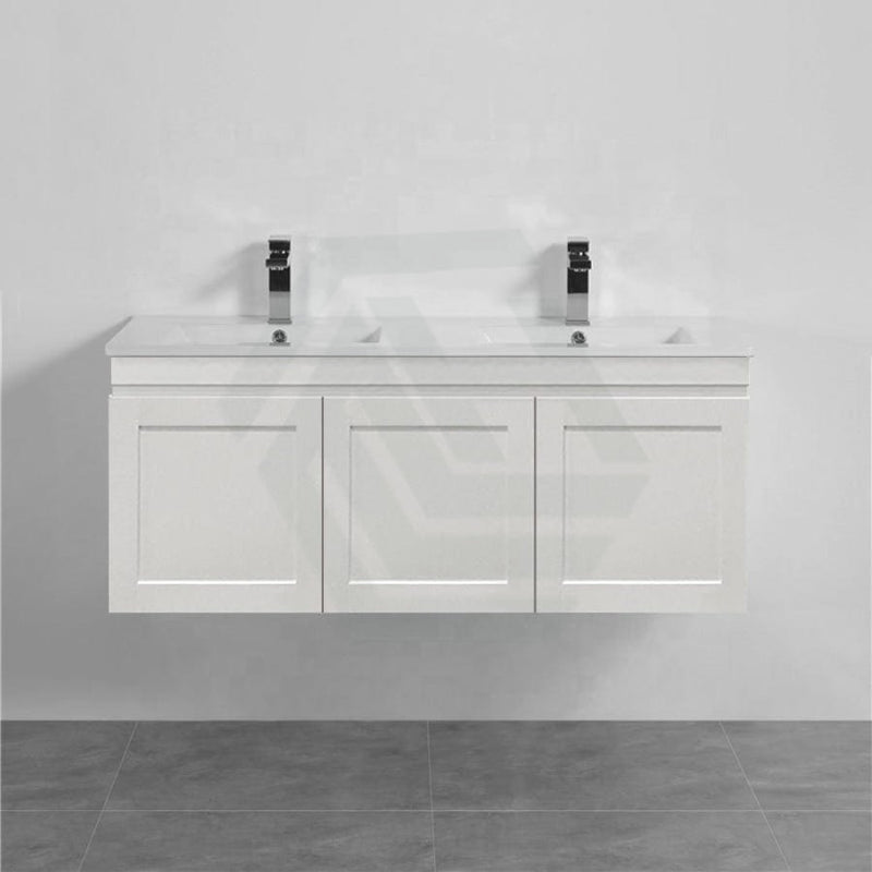 600-1500Mm Miami Wall Hung Bathroom Floating Vanity With Left / Right Drawers Matt White Shaker