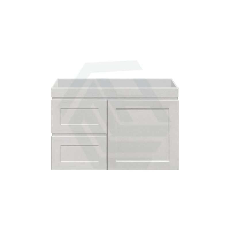 600-1500Mm Miami Wall Hung Bathroom Floating Vanity With Left / Right Drawers Matt White Shaker