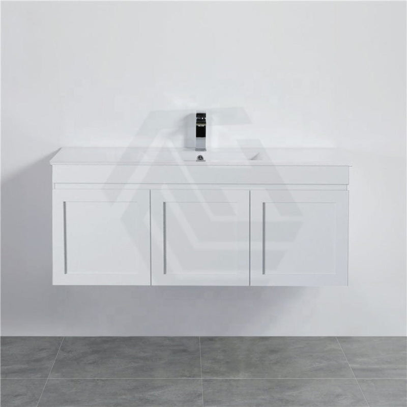 600-1500Mm Miami Wall Hung Bathroom Floating Vanity With Left / Right Drawers Matt White Shaker