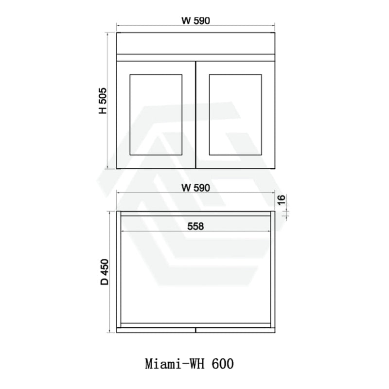 600-1500Mm Miami Wall Hung Bathroom Floating Vanity With Left / Right Drawers Matt White Shaker