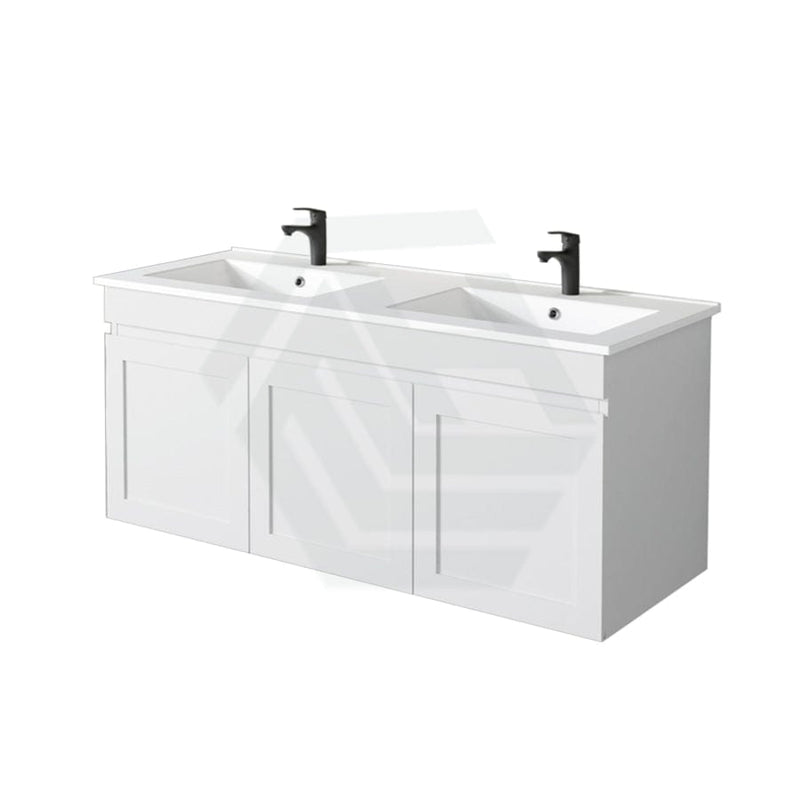 600-1500Mm Miami Wall Hung Bathroom Floating Vanity With Left / Right Drawers Matt White Shaker