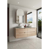 600 - 1500Mm Ainsley Wall Hung Vanity Natural Timber Grains Cabinet Only & Stone Top Available For