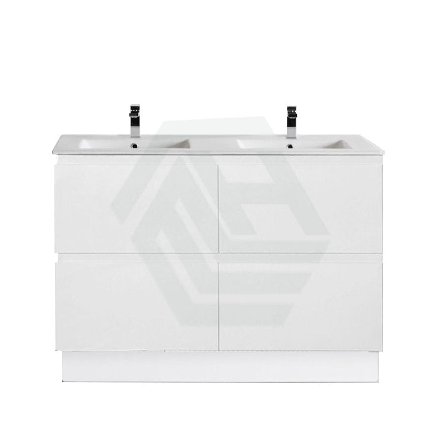 600-1500Mm Bathroom Floor Vanity Freestanding Gloss White Polyurethane Pvc Kick-Board Cabinet Only &