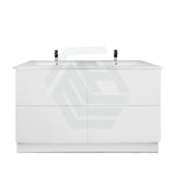 600-1500Mm Bathroom Floor Vanity Freestanding Gloss White Polyurethane Pvc Kick-Board Cabinet Only &