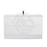 600-1500Mm Bathroom Floor Vanity Freestanding Gloss White Polyurethane Pvc Kick-Board Cabinet Only &