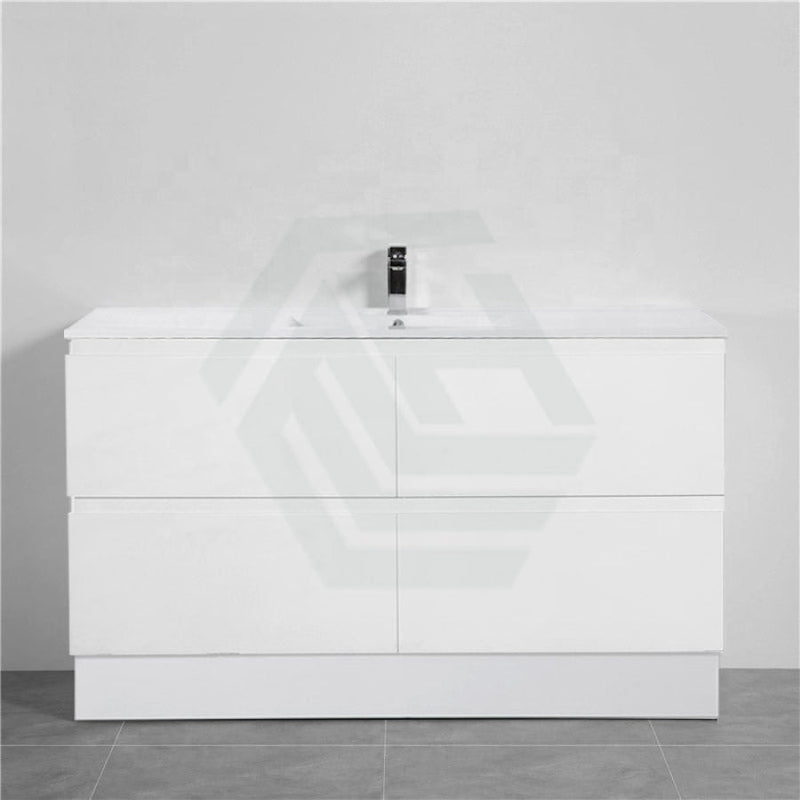 600-1500Mm Bathroom Floor Vanity Freestanding Gloss White Polyurethane Pvc Kick-Board Cabinet Only &