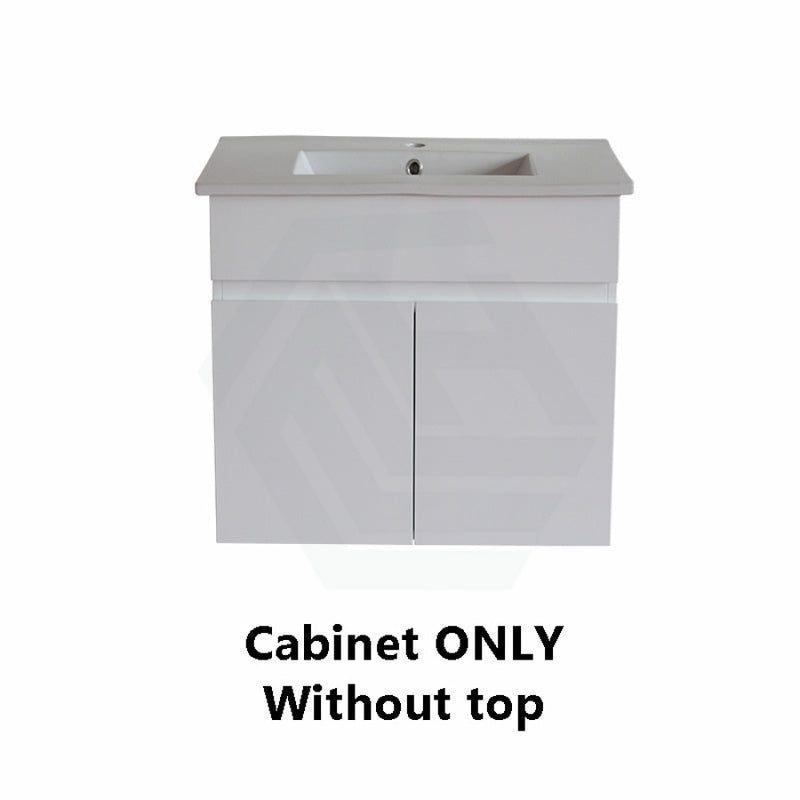 600-1500Mm Bathroom Premium Floating Vanity Wall Hung White Polyurethane Pvc Cabinet Only & Ceramic