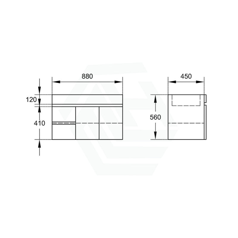 600-1500Mm Bathroom Premium Floating Vanity Wall Hung White Polyurethane Pvc Cabinet Only & Ceramic