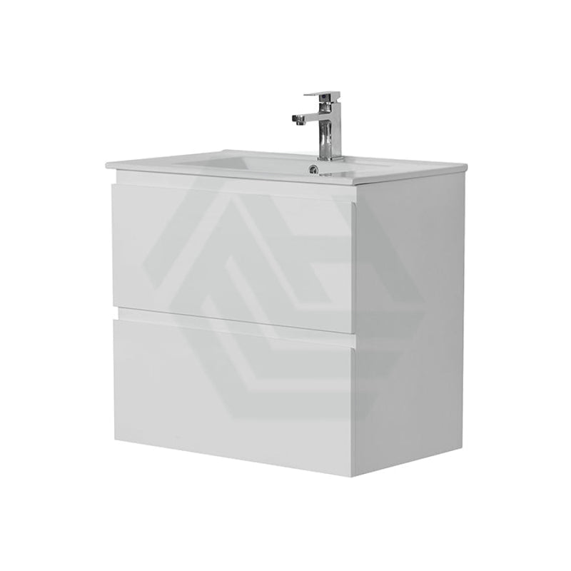 600-1500Mm Bathroom Wall Hung Vanity Gloss White Polyurethane Pvc Floor Cabinet Only & Ceramic Top